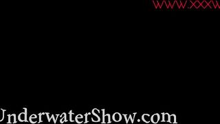 Hot lesbian action underwater