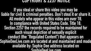 Busty British Babe Sophie Dee Dildo Drills Lesbo Asian Babe!