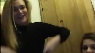 Amateur british teens strip and play on cam
