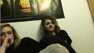 Amateur british teens strip and play on cam