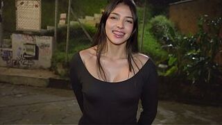 Shy Latin babe Talked Into Wild Hookup