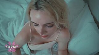 Step Mamma Catches Step Daddy Cumming Inside Step Daughter Amber Kawaii and Screws Hard in Shared Daybed