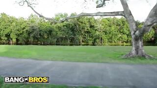 BANGBROS - Rei Sky Flashes Her Boobs On The Bus And Gets Banged Hard With Her Butt Trembling From Each Thrust