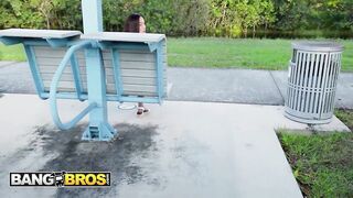 BANGBROS - Rei Sky Flashes Her Boobs On The Bus And Gets Banged Hard With Her Butt Trembling From Each Thrust