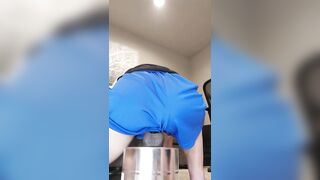 Riding my ebony sex-toy lips that grasp