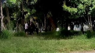 I went looking for a wicked single dude at the dogging spot! We arranged to meet fans in the square and they showed up.