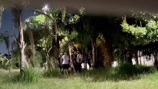 I went looking for a wicked single dude at the dogging spot! We arranged to meet fans in the square and they showed up.