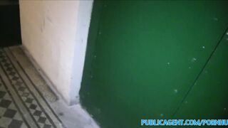 PublicAgent Brunette hair with large titties banged in a cellar