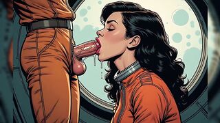 Slutty Astronaut Oral job Comic Art