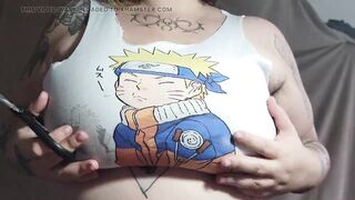 Cutting My Shirt so It Can Fit 'em More excellent (sfw)