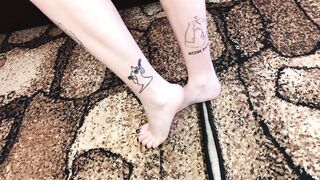 Foot Fetish Sneakers Sock and Stripped Feet/sfw
