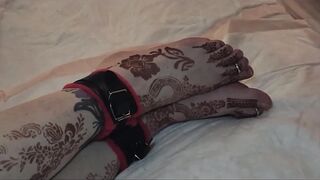 My Pretty Size 13 Womens Feet and Lengthy Legs Being Flogged and Whipped with a Thong and Crop During the time that Bound Jointly with Manacles