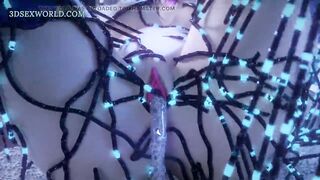 SADOMASOCHISM Hottie Drilled Hard by Sex Machine (Animation)