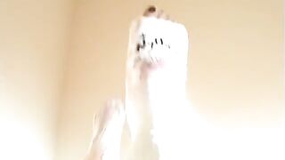 Playing with My Legcasted Foot and Nylon Socks