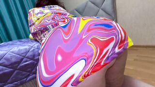 Older stepmom was lying on the daybed and didn't know that her stepson was about to screw her large butt in anal