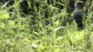 plump playgirl gets wild screwed in the forest