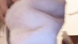 Tiny Body with Shaggy Vagina Nature Hana in Shower Soaked