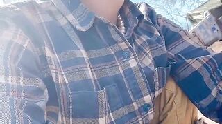 Pee on the Ground Near Truck Wheel