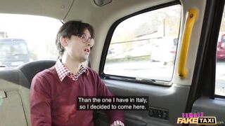 Female Fake Taxi - Golden-haired Scottish honey Samantha Joiner hawt hardcore sex with cute shy nerd