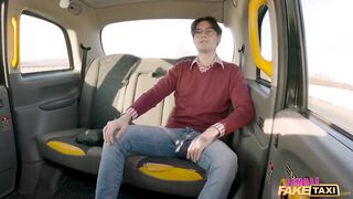 Female Fake Taxi - Golden-haired Scottish honey Samantha Joiner hawt hardcore sex with cute shy nerd