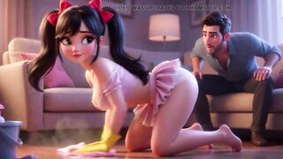 Hawt Ardent Chores in the Colorful Barrio Cleaning Becomes Pure Steamy Wish and Enjoyment (AI generated)