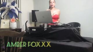 Red corset and abode music