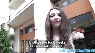 PublicAgent Teen brunette hair gets banged hard in a hotel room