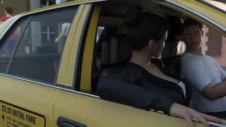 Wife Having Enjoyment With Stranger Infront Of Cuckold Spouse In Taxi