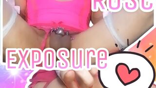 Sissy Hope Playing with Her Wicked Pink Rose
