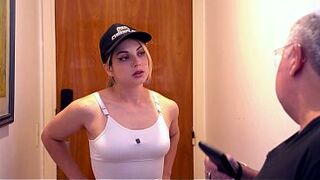 Food delivery ends in a wild anal session during the time that my ally is away
