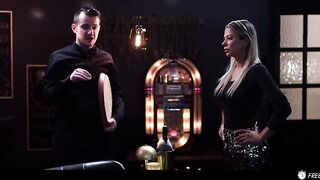 Golden-haired mother I'd like to fuck Frozen In Time - Hostess With MASSIVE Titties Freeze Porn
