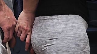 Public Bus Tugjob Stranger Cum Raw, risky, and banging hawt! This babe strokes his thick shlong, teasing him until that guy explodes in public transport