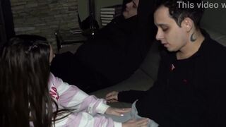 Plump cuckold humilliated by her small wife!