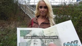 Public Agent Tattooed breasty German golden-haired mother I'd like to fuck drilled hard against a tree