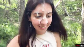 A mate traveler suggests to suck and bang on a hike to make it greater quantity enjoyment - Public Risky Sex Cumwalk