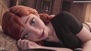 Anna is gonna introduce us to her much loved "toy" Frozen CG porn animation