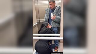 Fellatio and Sex in the Elevator with a Latin babe with a Large Ass - Sara Retali