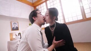The widow and her spouse's mature brother kept having sex during the mourning period