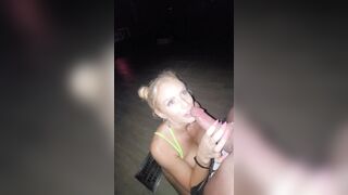 Blond Raver Floozy Takes U to Rooftop to Suck and Screw U
