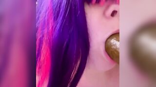 See Me Suck This BBC Vibrator and Get Real Sloppy