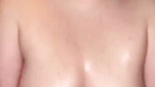 Rubbing My Oily Large Titties