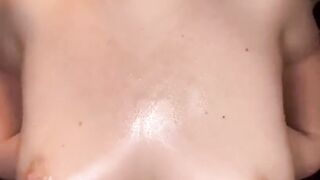 Rubbing My Oily Large Titties