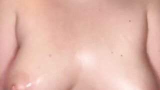 Rubbing My Oily Large Titties