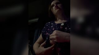 Tit flashing teach striptease as I get willing for daybed while on a 65 hour voyage from L.A. to Chicago