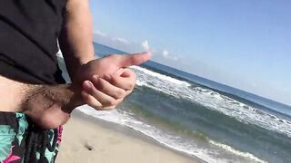 Fortunate dude meets 2 lewd beauties on the beach during the time that masturbating in public