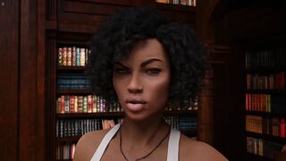 Ebony Cutie Naomi Giving Deepthroat Fellatio In College Library
