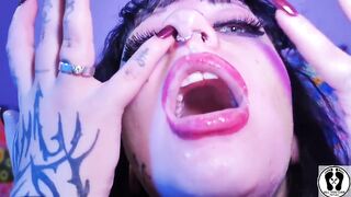 Excited Oral-job Ends with Spunk flow on Nose