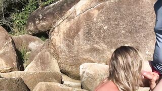 That babe sucks and bangs in the booty in front of everybody
