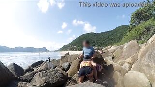 That babe sucks and bangs in the booty in front of everybody