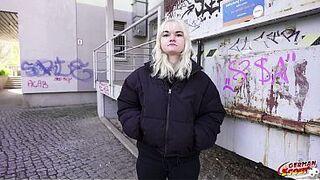 GERMAN SCOUT - Petite Swiss Teen Lilly Lovemoon eighteen Pick Up for real 1st Time Casting Sex
